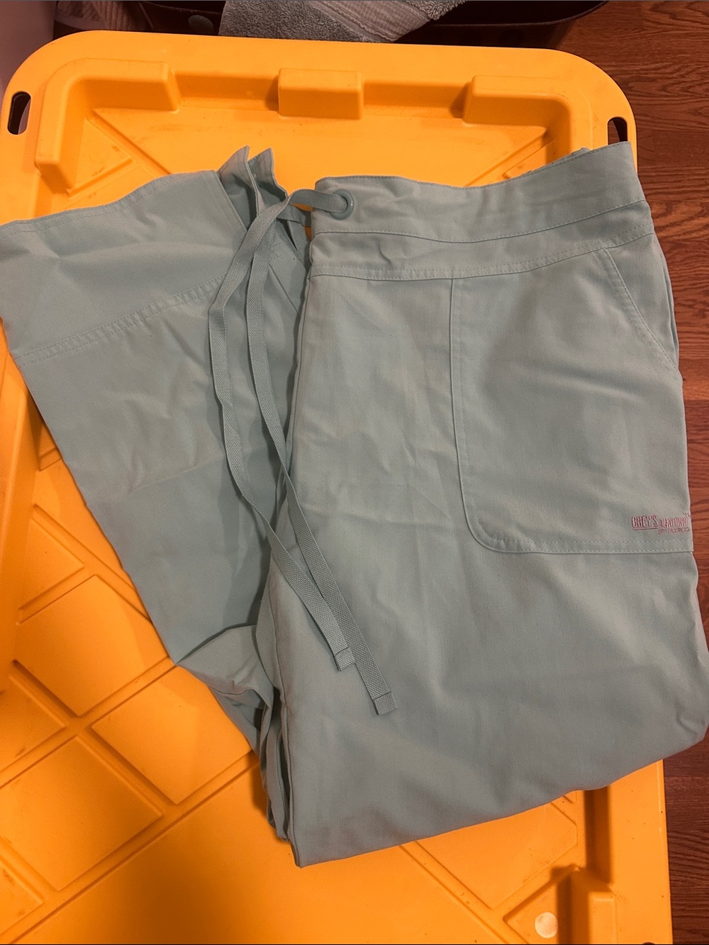 Women’s Light Mint Green Drawstring Scrub Pants - Gray’s Anatomy